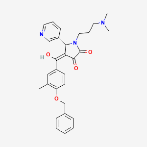 4-{[4-(benzyloxy)-3-methylphenyl]carbonyl}-1-[3-(dimethylamino)propyl]-3-hydroxy-5-(pyridin-3-yl)-1,5-dihydro-2H-pyrrol-2-one