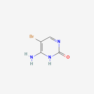molecular formula C4H4BrN3O B1215235 5-溴胞嘧啶 CAS No. 2240-25-7