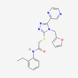 N-(2-ethylphenyl)-2-{[4-(furan-2-ylmethyl)-5-(pyrazin-2-yl)-4H-1,2,4-triazol-3-yl]sulfanyl}acetamide