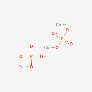 molecular formula Cu3(PO4)2<br>Cu3O8P2 B1215238 Copper(II) phosphate CAS No. 7798-23-4
