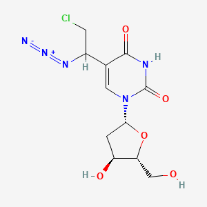 molecular formula C11H14ClN5O5 B1215239 5-(1-Azido-2-chloroethyl)-2'-deoxyuridine 