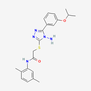 molecular formula C21H25N5O2S B12152414 2-{4-amino-5-[3-(methylethoxy)phenyl](1,2,4-triazol-3-ylthio)}-N-(2,5-dimethyl phenyl)acetamide 