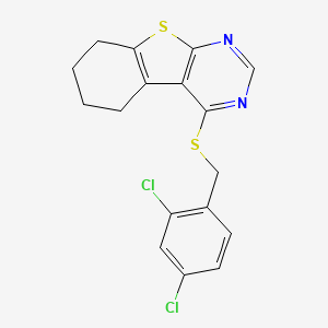 molecular formula C17H14Cl2N2S2 B12152419 4-[(2,4-Dichlorobenzyl)thio]-5,6,7,8-tetrahydro[1]benzothieno[2,3-d]pyrimidine 