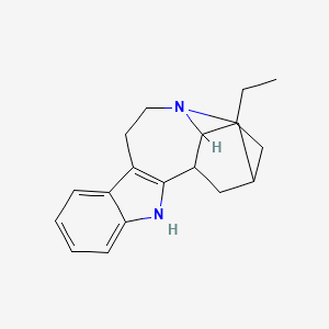 molecular formula C19H24N2 B1215242 6,9-Methano-5H-pyrido[1',2':1,2]azepino[4,5-b]indole, 7-ethyl-6,6a,7,8,9,10,12,13-octahydro-, [6R-(6alpha,6abeta,7beta,9alpha)]- 