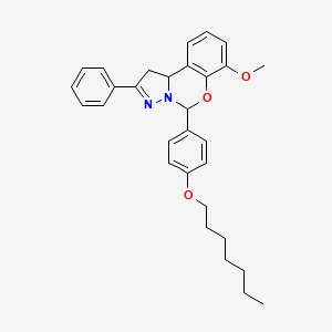 5-[4-(Heptyloxy)phenyl]-7-methoxy-2-phenyl-1,10b-dihydropyrazolo[1,5-c][1,3]benzoxazine