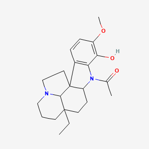 molecular formula C22H30N2O3 B1215243 1-Acetyl-16-methoxyaspidospermidin-17-ol 