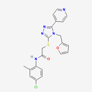 N-(4-chloro-2-methylphenyl)-2-{[4-(furan-2-ylmethyl)-5-(pyridin-4-yl)-4H-1,2,4-triazol-3-yl]sulfanyl}acetamide