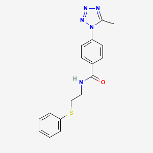 4-(5-methyl-1H-tetrazol-1-yl)-N-[2-(phenylsulfanyl)ethyl]benzamide