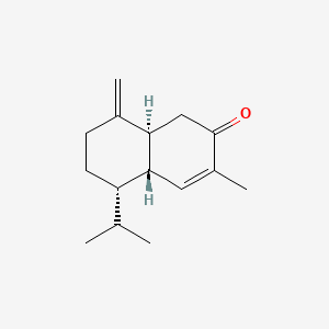 molecular formula C15H22O B1215244 (4aS,5S,8aS)-3-methyl-8-methylidene-5-propan-2-yl-1,4a,5,6,7,8a-hexahydronaphthalen-2-one 