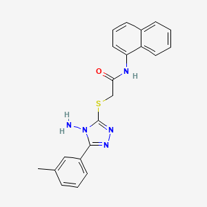 2-{[4-amino-5-(3-methylphenyl)-4H-1,2,4-triazol-3-yl]sulfanyl}-N-(naphthalen-1-yl)acetamide