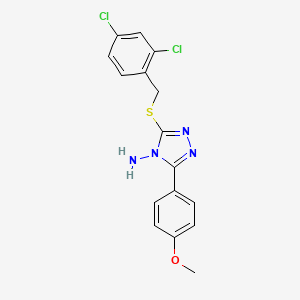 3-[(2,4-dichlorobenzyl)sulfanyl]-5-(4-methoxyphenyl)-4H-1,2,4-triazol-4-amine