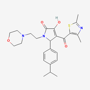 4-[(2,4-Dimethyl(1,3-thiazol-5-yl))carbonyl]-3-hydroxy-5-[4-(methylethyl)pheny l]-1-(2-morpholin-4-ylethyl)-3-pyrrolin-2-one