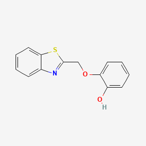 molecular formula C14H11NO2S B1215258 2-(1,3-Benzothiazol-2-ylmethoxy)phenol 