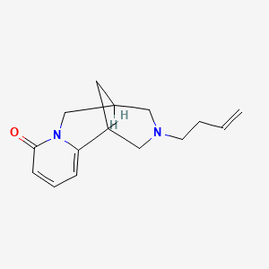 molecular formula C15H20N2O B1215260 1,5-Methano-8H-pyrido[1,2-a][1,5]diazocin-8-one, 3-(3-butenyl)-1,2,3,4,5,6-hexahydro-, (1R)- 