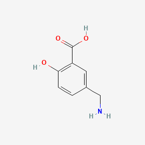 molecular formula C8H9NO3 B1215263 5-Aminomethylsalicylic acid CAS No. 2820-31-7