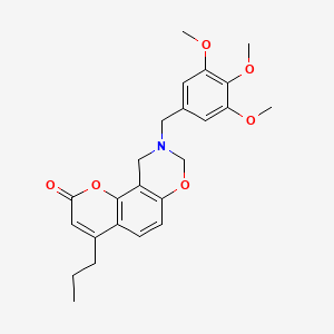 4-propyl-9-(3,4,5-trimethoxybenzyl)-9,10-dihydro-2H,8H-chromeno[8,7-e][1,3]oxazin-2-one