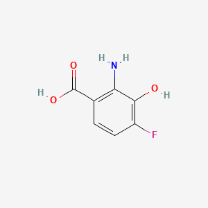 molecular formula C7H6FNO3 B1215265 4-Fluoro-3-hydroxyanthranilic acid CAS No. 7730-21-4