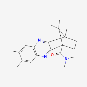 molecular formula C21H27N3O B12152742 4,7,8,11,11-Pentamethyl-3,4-dihydro-2H-1,4-methano-phenazine-1-carboxylic acid dimethylamide 