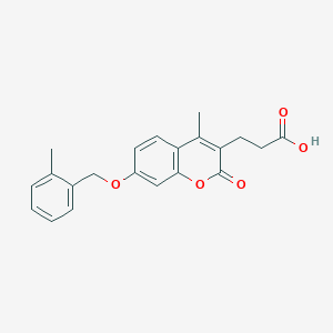 3-{4-methyl-7-[(2-methylbenzyl)oxy]-2-oxo-2H-chromen-3-yl}propanoic acid