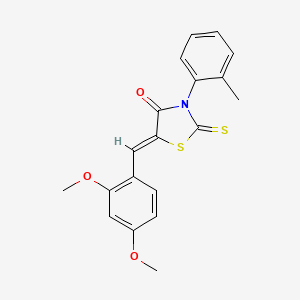 (5Z)-5-(2,4-dimethoxybenzylidene)-3-(2-methylphenyl)-2-thioxo-1,3-thiazolidin-4-one