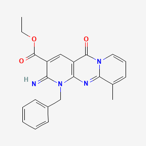 Ethyl 2-imino-10-methyl-5-oxo-1-benzyl-1,6-dihydropyridino[2,3-d]pyridino[1,2-a]pyrimidine-3-carboxylate