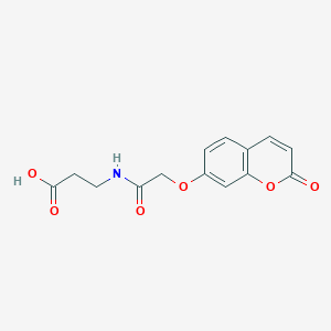 molecular formula C14H13NO6 B12152822 N-{[(2-oxo-2H-chromen-7-yl)oxy]acetyl}-beta-alanine 