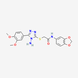 2-{[4-amino-5-(3,4-dimethoxyphenyl)-4H-1,2,4-triazol-3-yl]sulfanyl}-N-(1,3-benzodioxol-5-yl)acetamide