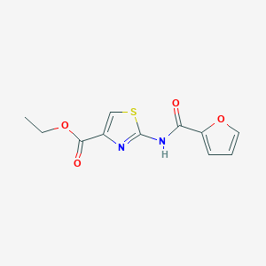 molecular formula C11H10N2O4S B12152900 Ethyl 2-(furan-2-carbonylamino)-1,3-thiazole-4-carboxylate 