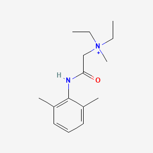 molecular formula C15H25N2O+ B1215292 [2-(2,6-Dimethylanilino)-2-oxoethyl]-diethyl-methylammonium 