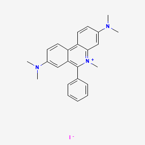molecular formula C24H26IN3 B1215293 3,8-Bis(dimethylamino)-5-methyl-6-phenylphenanthridinium iodide CAS No. 76109-93-8