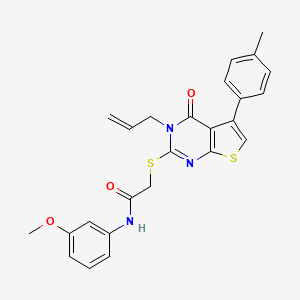 N-(3-methoxyphenyl)-2-{[5-(4-methylphenyl)-4-oxo-3-(prop-2-en-1-yl)-3,4-dihydrothieno[2,3-d]pyrimidin-2-yl]sulfanyl}acetamide