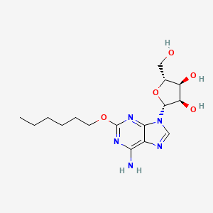 molecular formula C16H25N5O5 B1215299 2-Hexyloxyadenosine CAS No. 50257-95-9