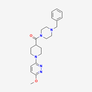 (4-Benzylpiperazin-1-yl)(1-(6-methoxypyridazin-3-yl)piperidin-4-yl)methanone