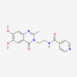 N-[2-(6,7-dimethoxy-2-methyl-4-oxoquinazolin-3(4H)-yl)ethyl]pyridine-4-carboxamide