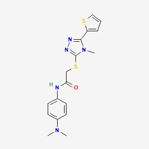 N-[4-(dimethylamino)phenyl]-2-{[4-methyl-5-(thiophen-2-yl)-4H-1,2,4-triazol-3-yl]sulfanyl}acetamide