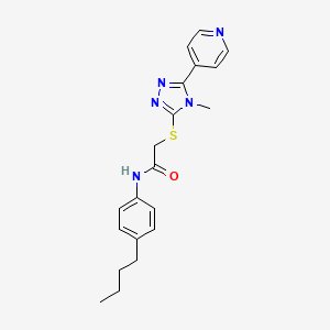 N-(4-butylphenyl)-2-{[4-methyl-5-(pyridin-4-yl)-4H-1,2,4-triazol-3-yl]sulfanyl}acetamide