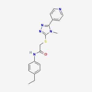 N-(4-ethylphenyl)-2-{[4-methyl-5-(pyridin-4-yl)-4H-1,2,4-triazol-3-yl]sulfanyl}acetamide