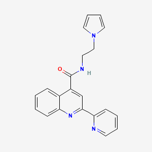 molecular formula C21H18N4O B12153214 2-(pyridin-2-yl)-N-[2-(1H-pyrrol-1-yl)ethyl]quinoline-4-carboxamide 