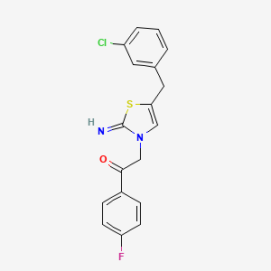 2-[5-(3-chlorobenzyl)-2-imino-1,3-thiazol-3(2H)-yl]-1-(4-fluorophenyl)ethanone