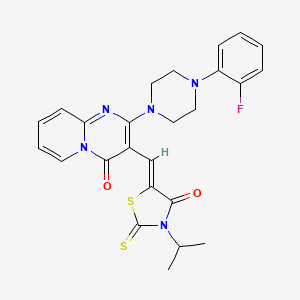 2-[4-(2-fluorophenyl)piperazin-1-yl]-3-{(Z)-[4-oxo-3-(propan-2-yl)-2-thioxo-1,3-thiazolidin-5-ylidene]methyl}-4H-pyrido[1,2-a]pyrimidin-4-one