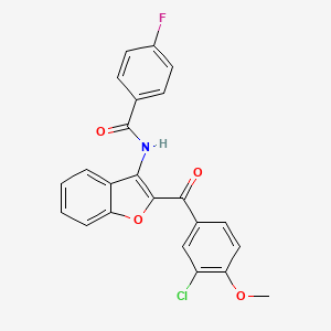 N-{2-[(3-chloro-4-methoxyphenyl)carbonyl]-1-benzofuran-3-yl}-4-fluorobenzamide