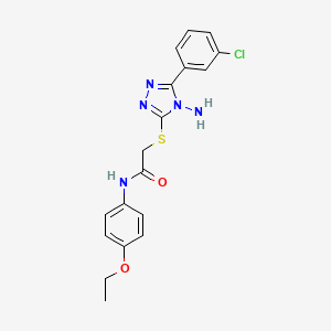 2-[4-amino-5-(3-chlorophenyl)(1,2,4-triazol-3-ylthio)]-N-(4-ethoxyphenyl)aceta mide