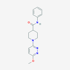 molecular formula C17H20N4O2 B12153312 1-(6-methoxypyridazin-3-yl)-N-phenylpiperidine-4-carboxamide 