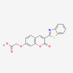 2-(3-Benzothiazol-2-yl-2-oxochromen-7-yloxy)acetic acid