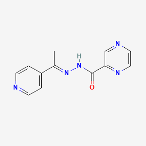 molecular formula C12H11N5O B12153434 N-[(Z)-1-pyridin-4-ylethylideneamino]pyrazine-2-carboxamide CAS No. 315206-54-3