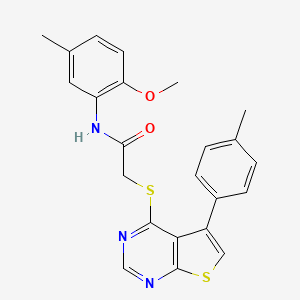 N-(2-methoxy-5-methylphenyl)-2-{[5-(4-methylphenyl)thieno[2,3-d]pyrimidin-4-yl]sulfanyl}acetamide