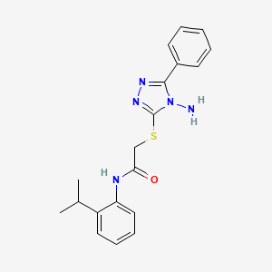 2-[(4-amino-5-phenyl-4H-1,2,4-triazol-3-yl)sulfanyl]-N-[2-(propan-2-yl)phenyl]acetamide