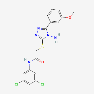 2-[4-amino-5-(3-methoxyphenyl)(1,2,4-triazol-3-ylthio)]-N-(3,5-dichlorophenyl) acetamide