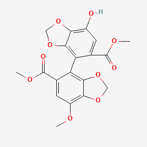 molecular formula C19H16O10 B1215352 单-O-去甲基 BDD CAS No. 91828-88-5