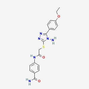 4-{2-[4-Amino-5-(4-ethoxyphenyl)-1,2,4-triazol-3-ylthio]acetylamino}benzamide